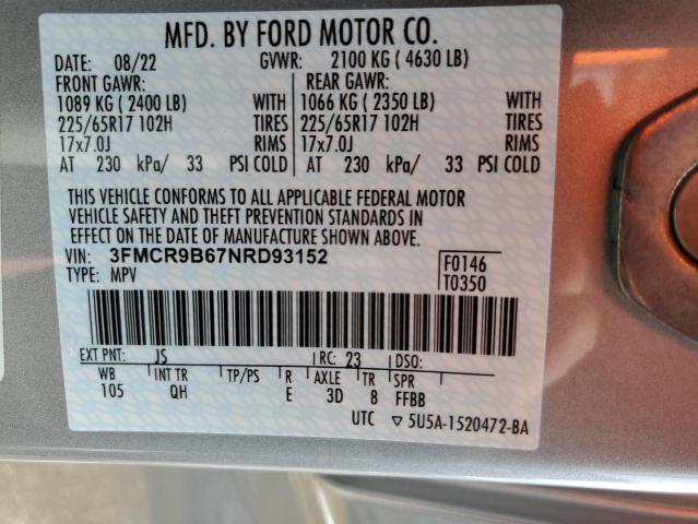 Photo 11 VIN: 3FMCR9B67NRD93152 - FORD BRONCO SPO 