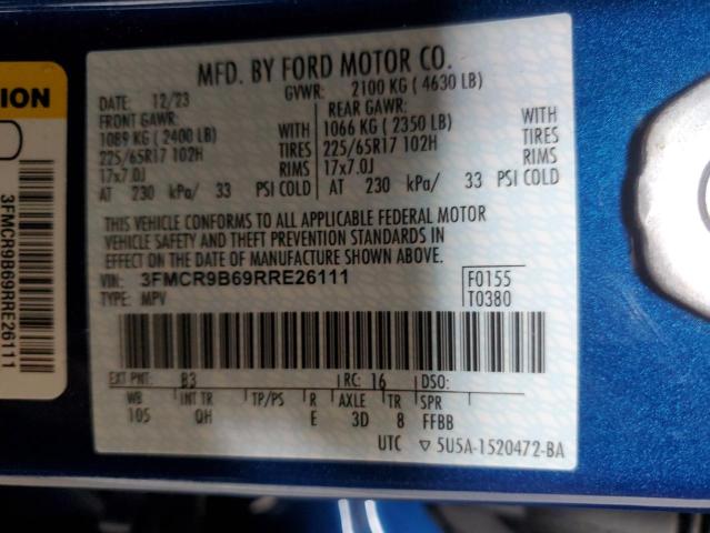 Photo 11 VIN: 3FMCR9B69RRE26111 - FORD BRONCO SPO 