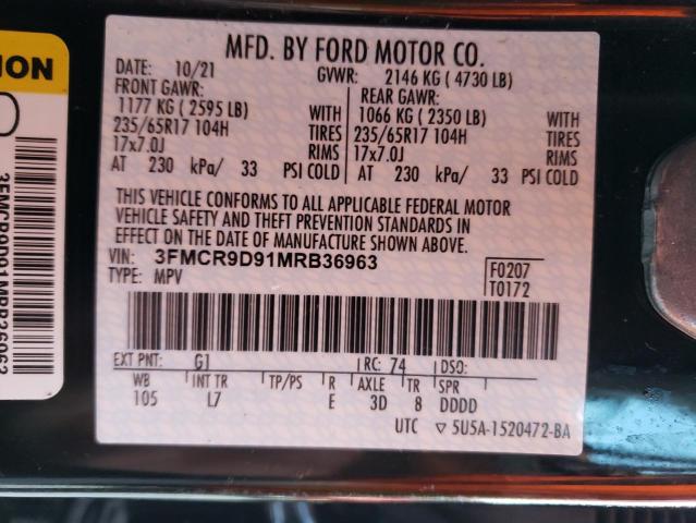 Photo 12 VIN: 3FMCR9D91MRB36963 - FORD BRONCO SPO 