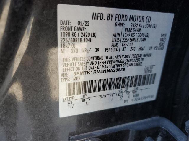 Photo 12 VIN: 3FMTK1RM4NMA28838 - FORD MUSTANG MA 