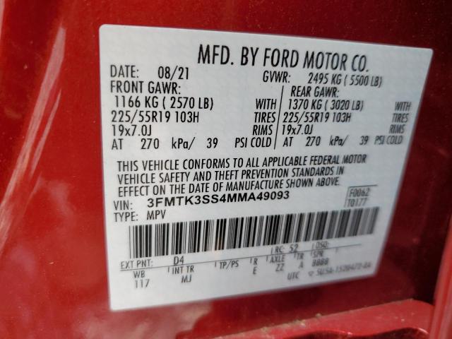 Photo 11 VIN: 3FMTK3SS4MMA49093 - FORD MUSTANG MA 