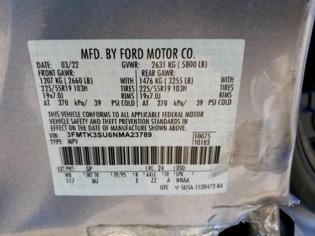 Photo 11 VIN: 3FMTK3SU6NMA23789 - FORD MUSTANG MA 