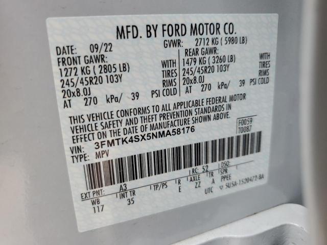 Photo 11 VIN: 3FMTK4SX5NMA58176 - FORD MUSTANG MA 