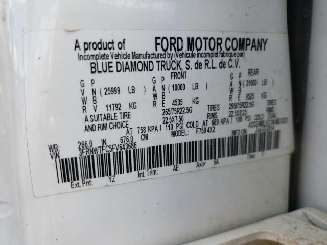 Photo 9 VIN: 3FRNW7FC5FV643686 - FORD F750 SUPER 