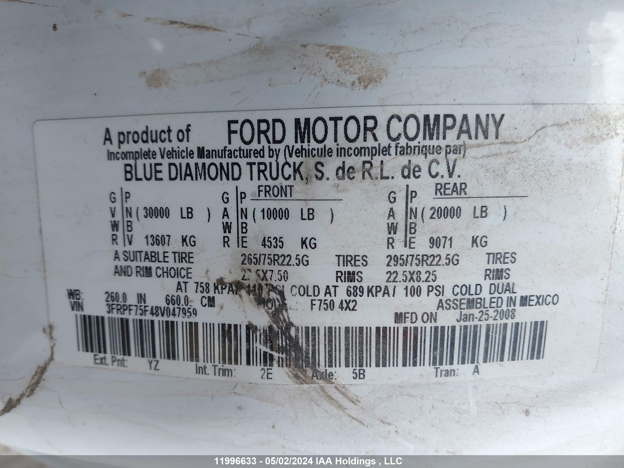 Photo 9 VIN: 3FRPF75F48V047959 - FORD NULL 