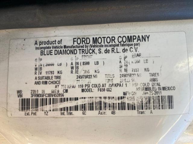 Photo 9 VIN: 3FRWX6FC3BV453956 - FORD F650 