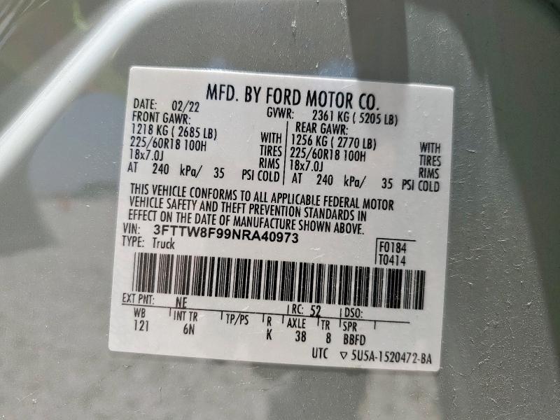 Photo 11 VIN: 3FTTW8F99NRA40973 - FORD MAVERICK X 