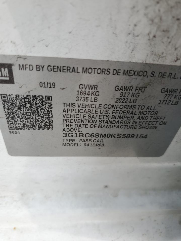 Photo 12 VIN: 3G1BC6SM0KS589154 - CHEVROLET CRUZE 