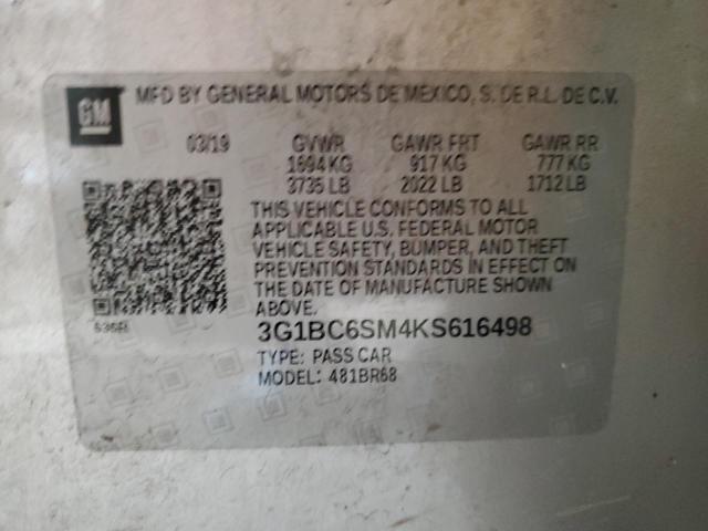 Photo 11 VIN: 3G1BC6SM4KS616498 - CHEVROLET CRUZE 