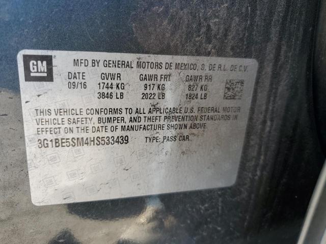 Photo 11 VIN: 3G1BE5SM4HS533439 - CHEVROLET CRUZE 