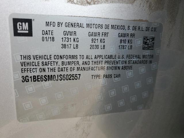 Photo 11 VIN: 3G1BE6SM0JS602557 - CHEVROLET CRUZE LT 