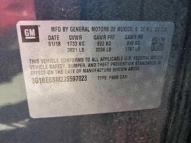 Photo 12 VIN: 3G1BE6SM2JS597023 - CHEVROLET CRUZE 