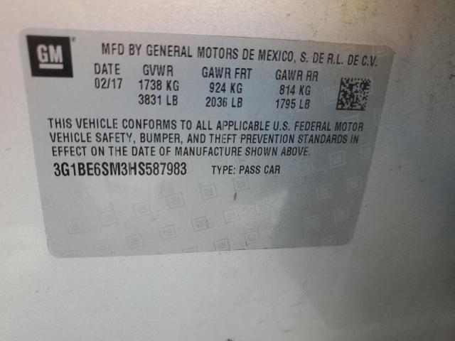 Photo 12 VIN: 3G1BE6SM3HS587983 - CHEVROLET CRUZE LT 