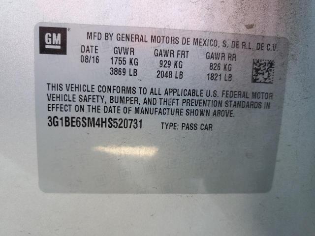 Photo 12 VIN: 3G1BE6SM4HS520731 - CHEVROLET CRUZE 