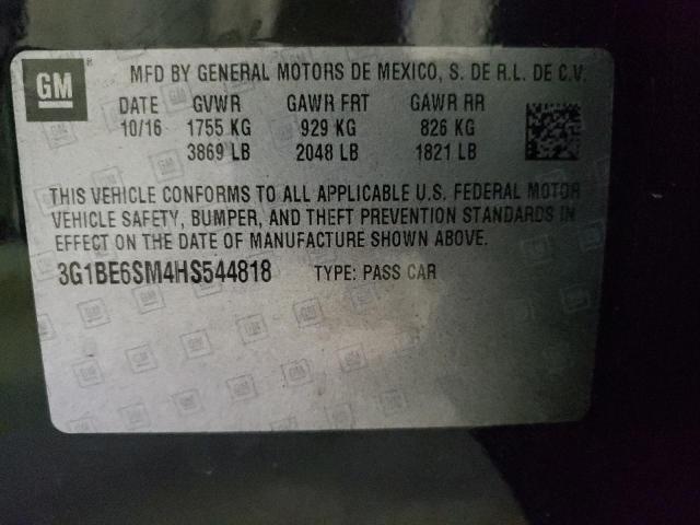 Photo 9 VIN: 3G1BE6SM4HS544818 - CHEVROLET CRUZE LT 