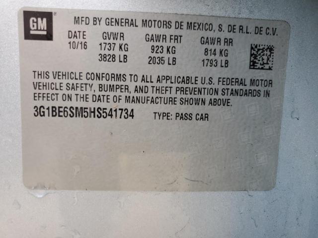 Photo 12 VIN: 3G1BE6SM5HS541734 - CHEVROLET CRUZE LT 