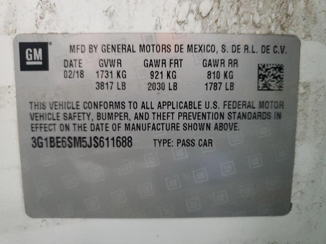 Photo 12 VIN: 3G1BE6SM5JS611688 - CHEVROLET CRUZE 