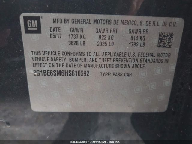 Photo 8 VIN: 3G1BE6SM6HS610592 - CHEVROLET CRUZE 