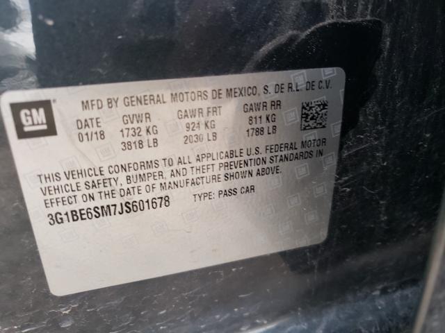 Photo 9 VIN: 3G1BE6SM7JS601678 - CHEVROLET CRUZE LT 