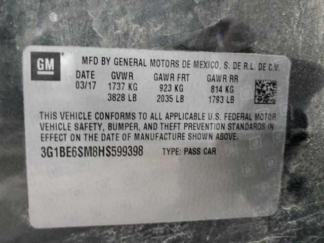 Photo 9 VIN: 3G1BE6SM8HS599398 - CHEVROLET CRUZE LT 