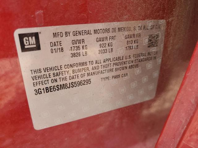 Photo 11 VIN: 3G1BE6SM8JS596295 - CHEVROLET CRUZE 