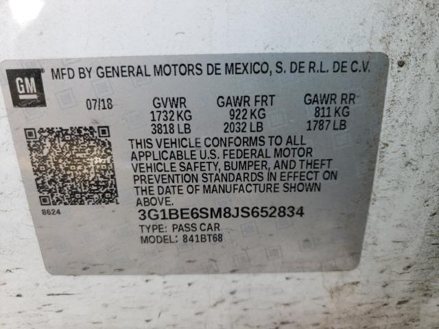 Photo 9 VIN: 3G1BE6SM8JS652834 - CHEVROLET CRUZE 