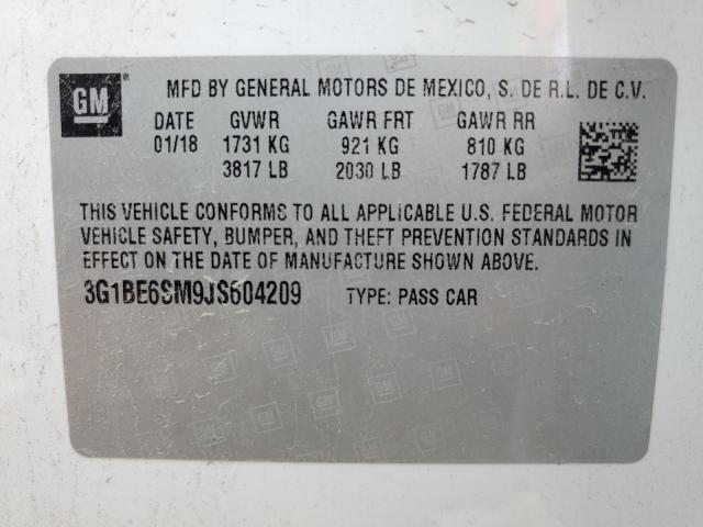 Photo 11 VIN: 3G1BE6SM9JS604209 - CHEVROLET CRUZE 