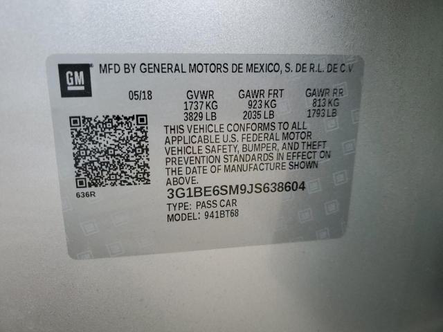 Photo 11 VIN: 3G1BE6SM9JS638604 - CHEVROLET CRUZE 