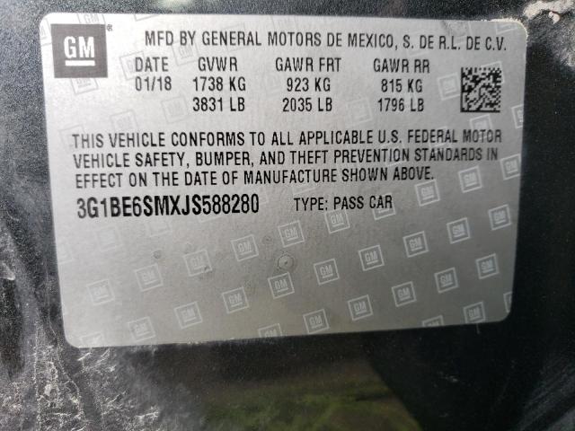 Photo 12 VIN: 3G1BE6SMXJS588280 - CHEVROLET CRUZE LT 