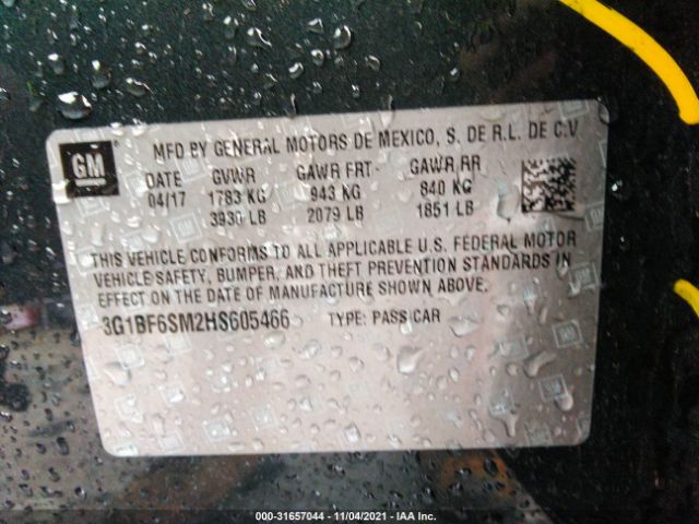 Photo 8 VIN: 3G1BF6SM2HS605466 - CHEVROLET CRUZE 