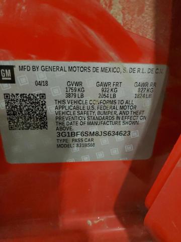 Photo 11 VIN: 3G1BF6SM8JS634623 - CHEVROLET CRUZE PREM 