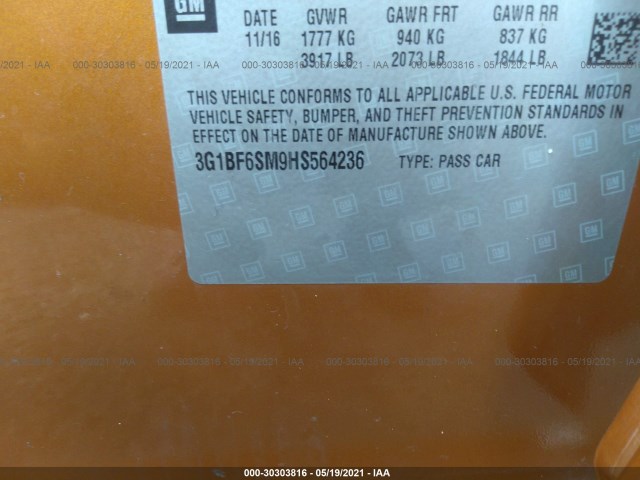 Photo 8 VIN: 3G1BF6SM9HS564236 - CHEVROLET CRUZE 