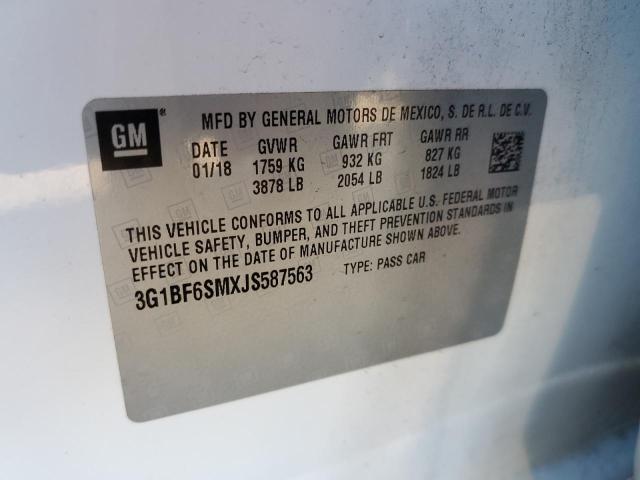 Photo 11 VIN: 3G1BF6SMXJS587563 - CHEVROLET CRUZE PREM 