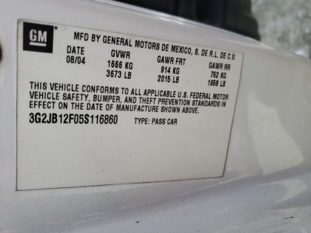 Photo 11 VIN: 3G2JB12F05S116860 - PONTIAC SUNFIRE 