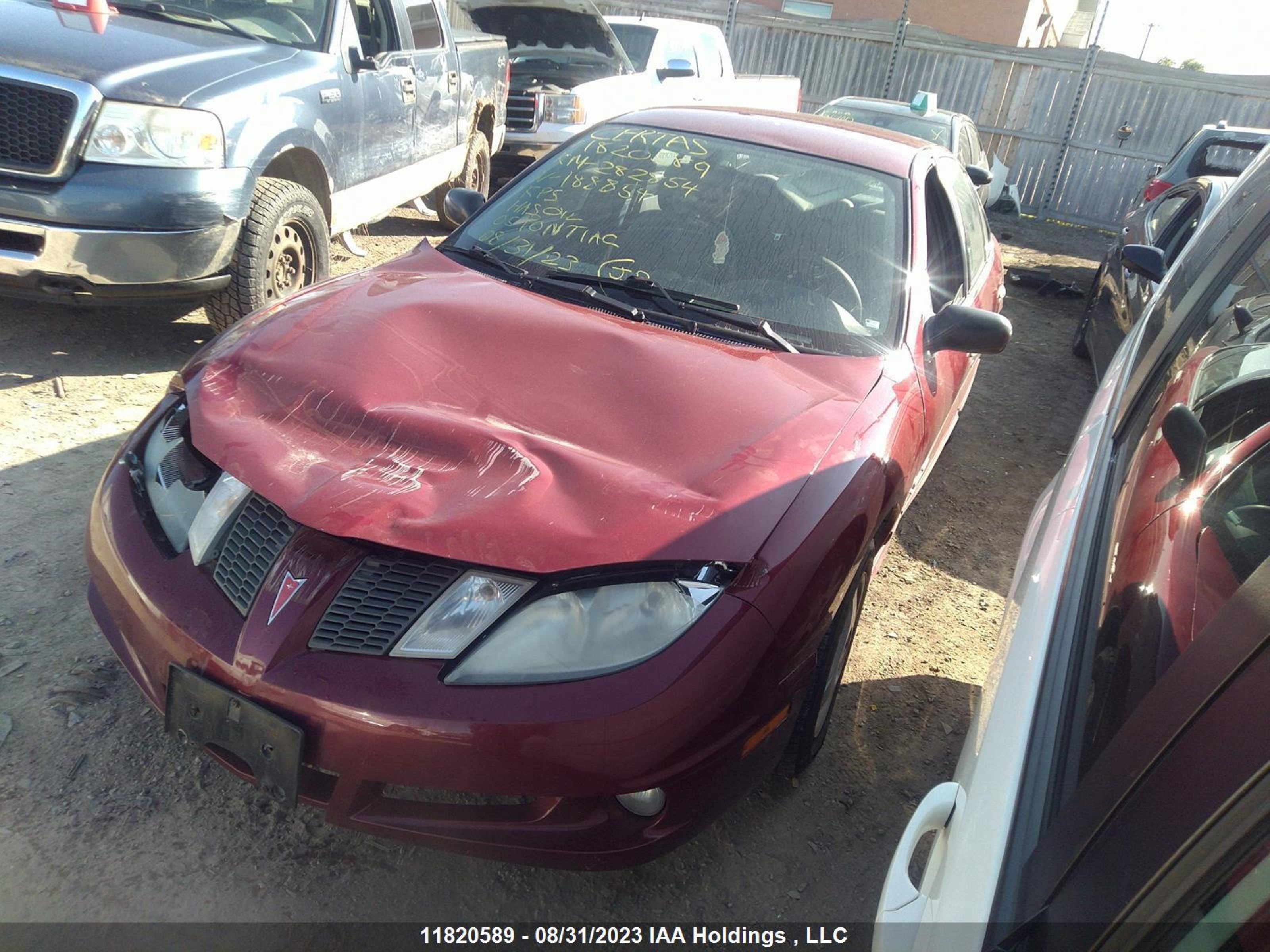 Photo 1 VIN: 3G2JB52F35S188854 - PONTIAC SUNFIRE 