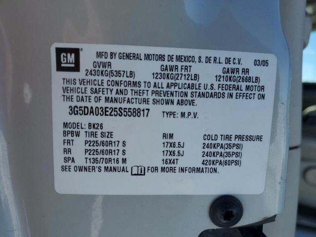 Photo 12 VIN: 3G5DA03E25S558817 - BUICK RENDEZVOUS 