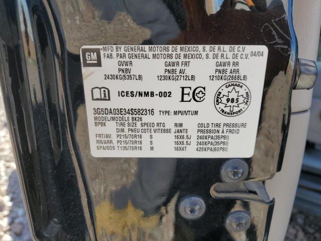 Photo 11 VIN: 3G5DA03E34S582316 - BUICK RENDEZVOUS 