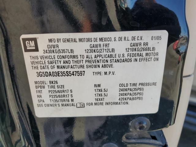 Photo 11 VIN: 3G5DA03E35S547597 - BUICK RENDEZVOUS 