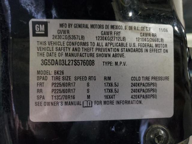 Photo 11 VIN: 3G5DA03L27S576008 - BUICK RENDEZVOUS 