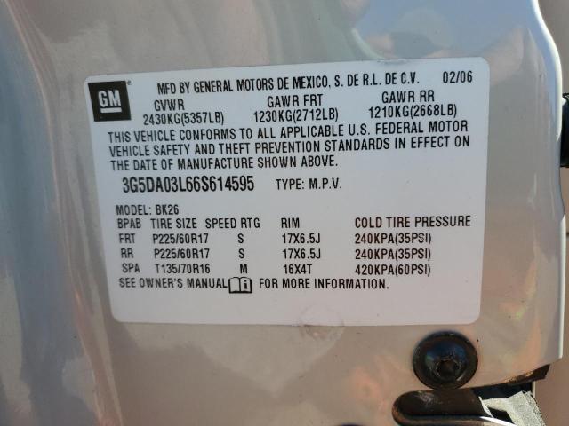 Photo 12 VIN: 3G5DA03L66S614595 - BUICK RENDEZVOUS 