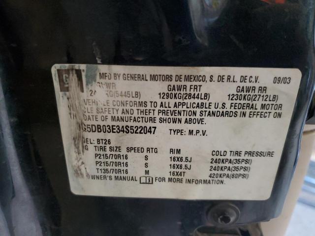 Photo 11 VIN: 3G5DB03E34S522047 - BUICK RENDEZVOUS 