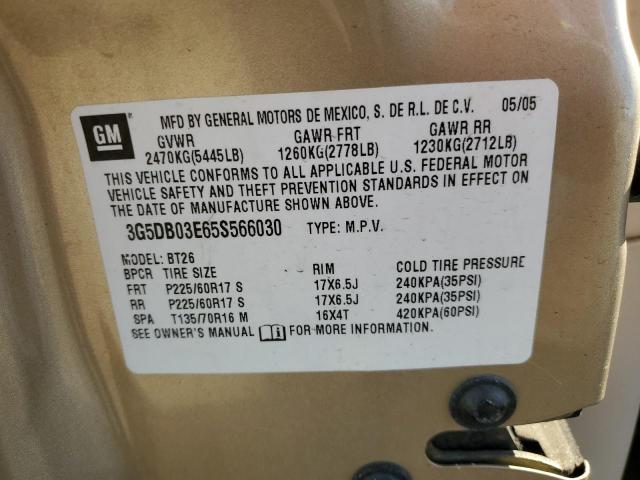 Photo 11 VIN: 3G5DB03E65S566030 - BUICK RENDEZVOUS 