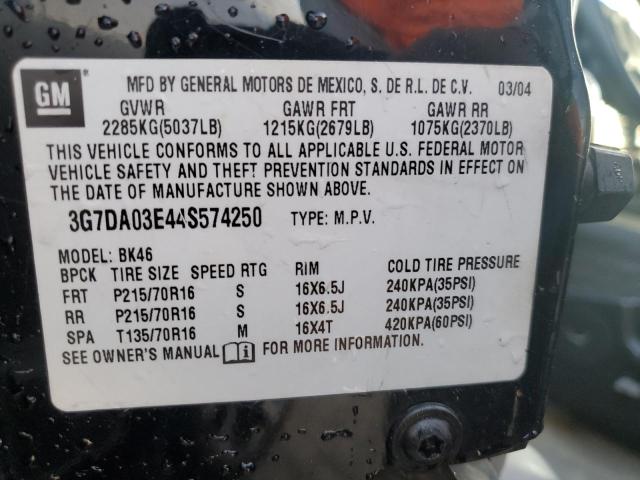 Photo 13 VIN: 3G7DA03E44S574250 - PONTIAC AZTEK 