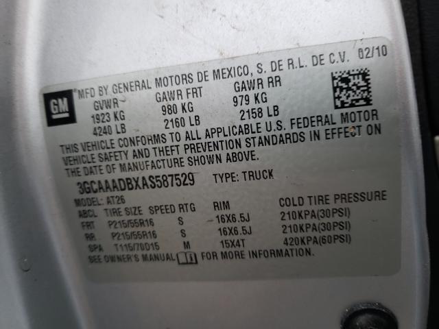 Photo 9 VIN: 3GCAAADBXAS587529 - CHEVROLET HHR PANEL 