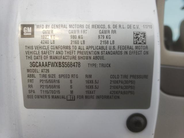 Photo 9 VIN: 3GCAAAFWXBS568478 - CHEVROLET HHR PANEL 