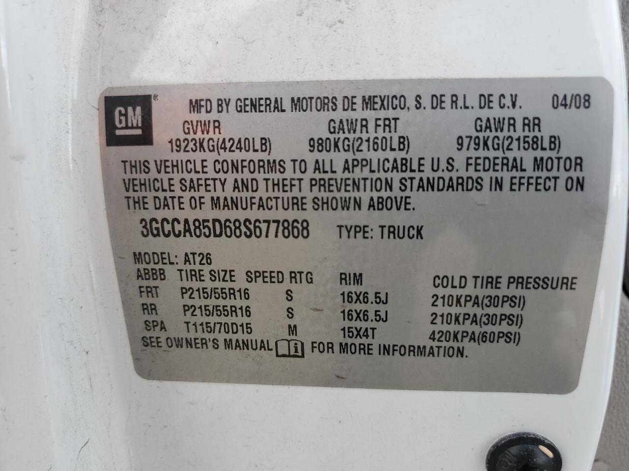 Photo 12 VIN: 3GCCA85D68S677868 - CHEVROLET HHR 