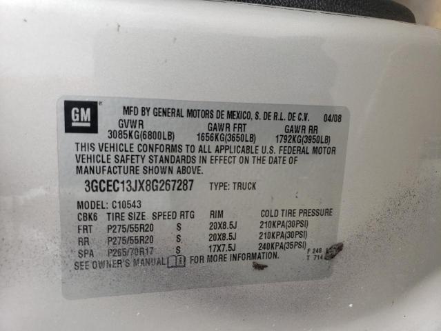 Photo 11 VIN: 3GCEC13JX8G267287 - CHEVROLET SILVERADO 