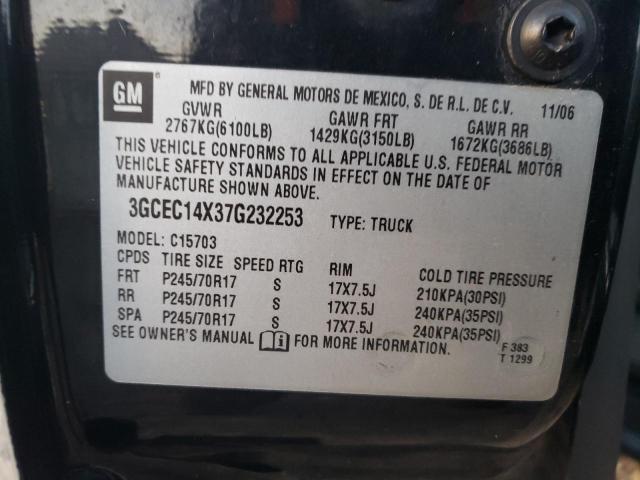 Photo 11 VIN: 3GCEC14X37G232253 - CHEVROLET SILVERADO 