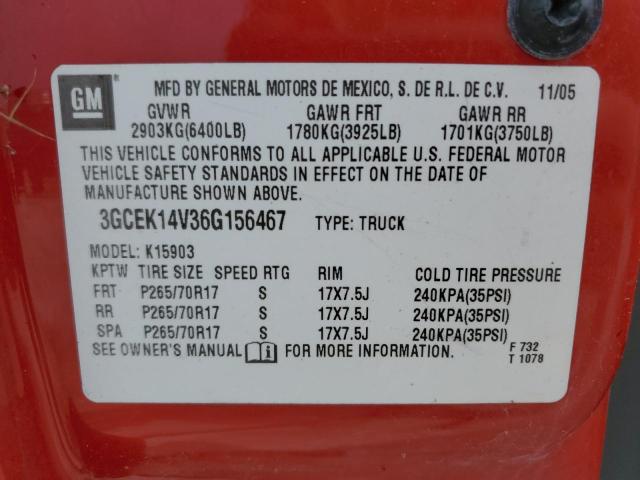 Photo 11 VIN: 3GCEK14V36G156467 - CHEVROLET SILVERADO 