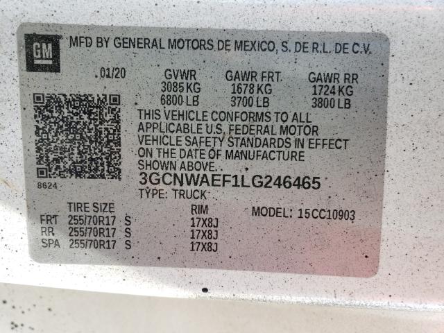 Photo 9 VIN: 3GCNWAEF1LG246465 - CHEVROLET SILVERADO 